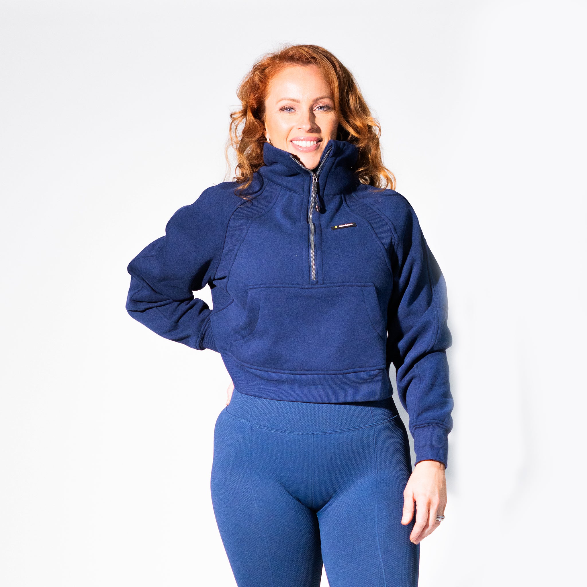 Edma Oversized Funnel Neck Half-Zip Sweater